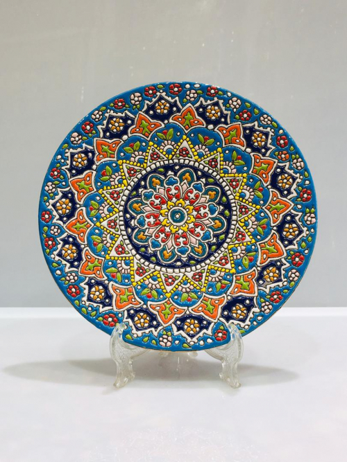 Enamel Decorative Plate With Beautiful Color 25 cm DP-01
